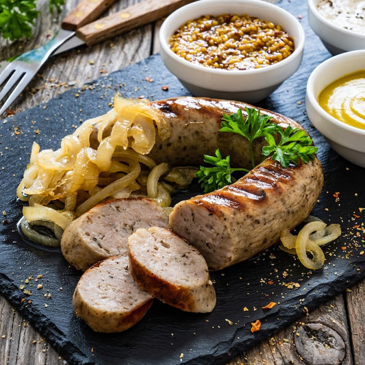 Hvit pølse - bratwurst med merian